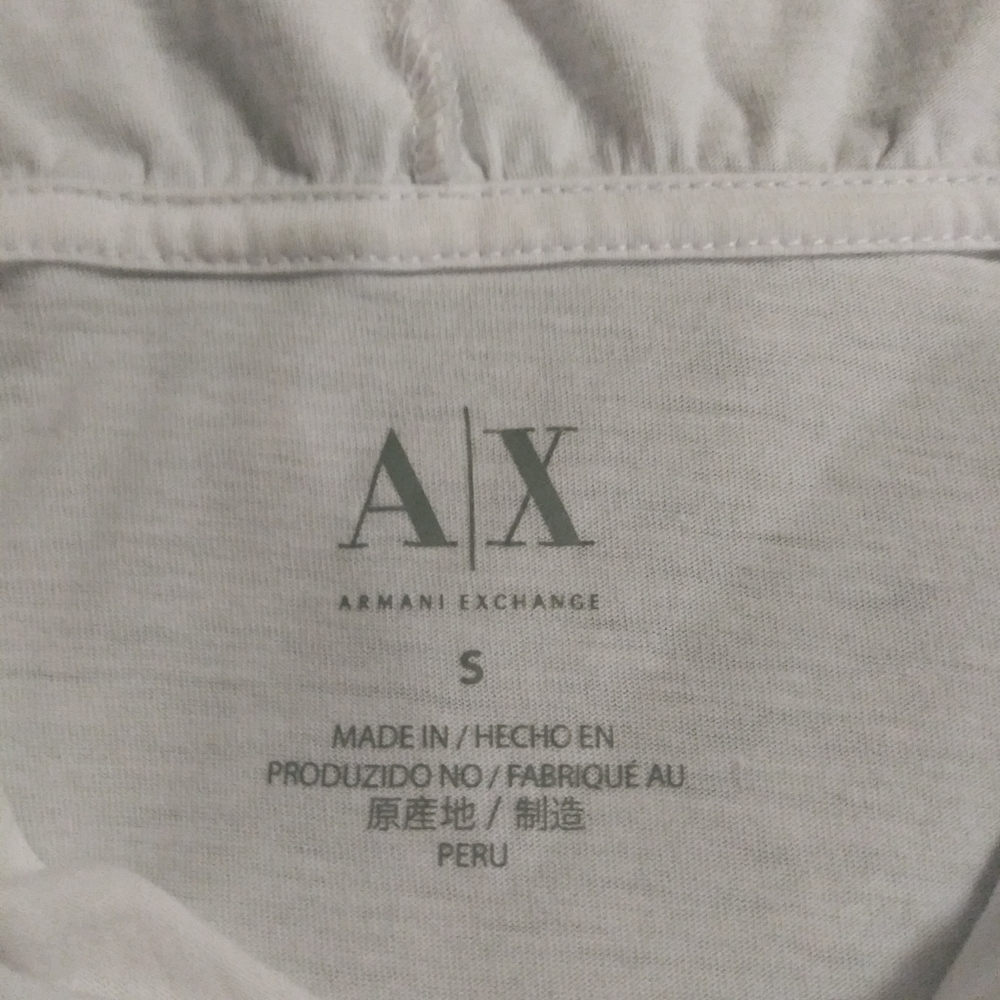 A/X Armani/Exchange White Long Shirt with Hood